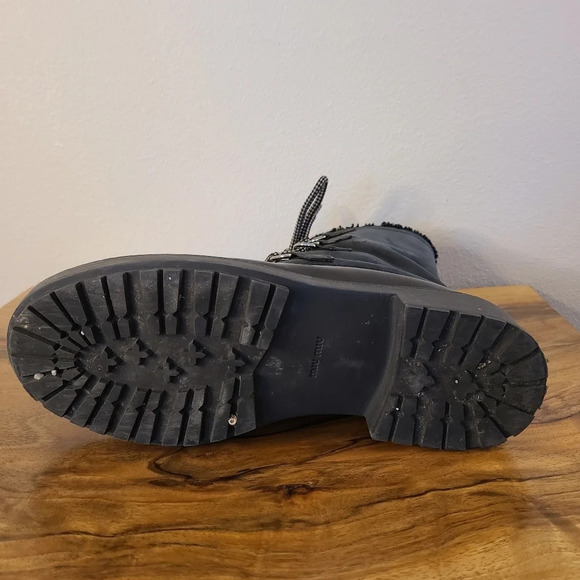 Miu Miu Combat Leather Winter Boots - Picture 8 of 13